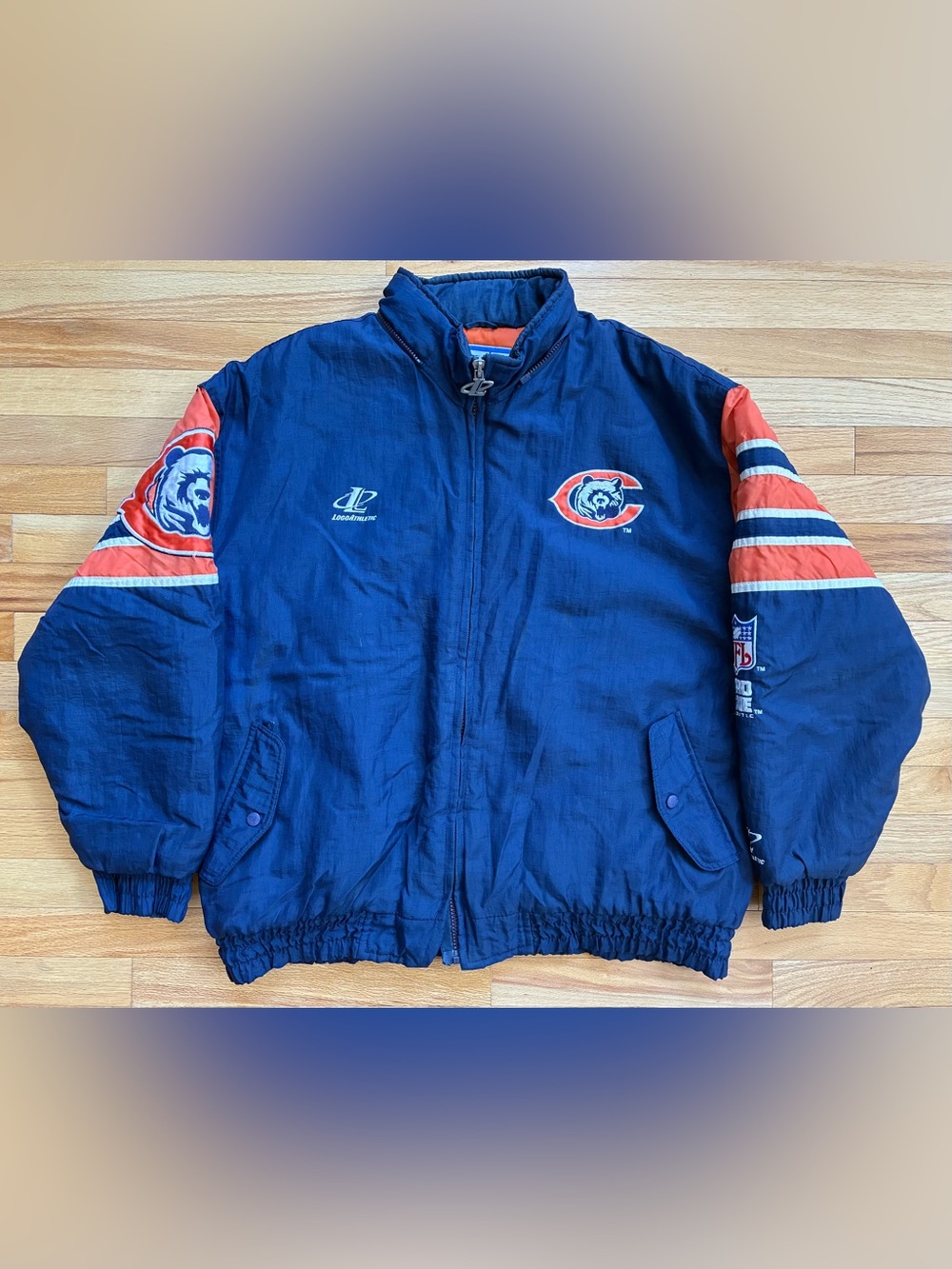 Vintage Chicago Bears Pro Line Logo Athletic Jacket NFL Coat Men’s Size XL